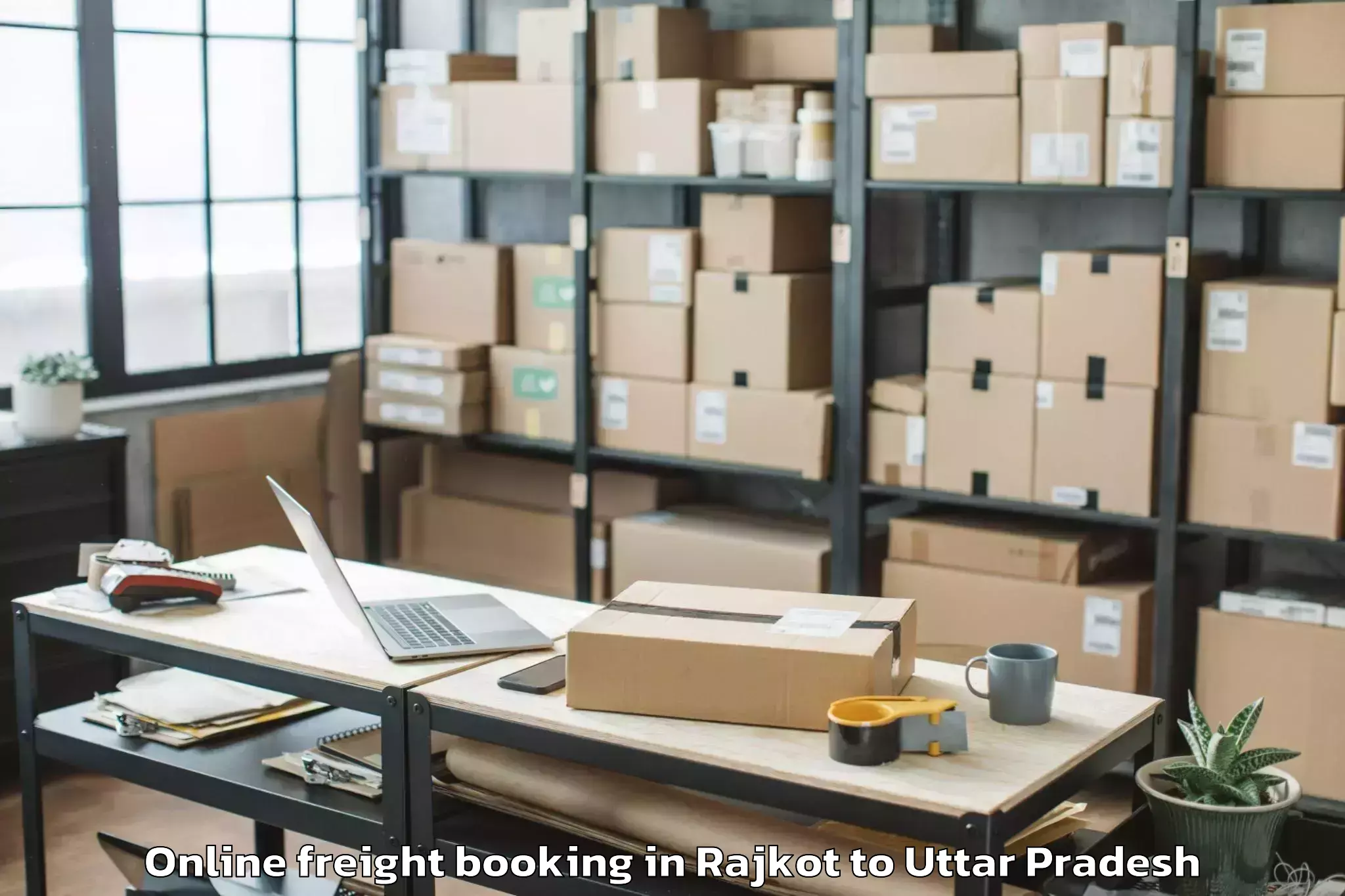 Professional Rajkot to Shahjanpur Online Freight Booking